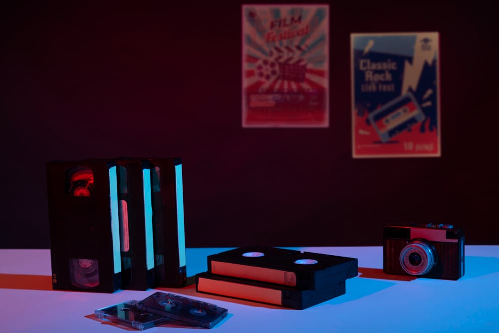 High-contrast performance scene used as a visual metaphor for automated AI video generation and distribution