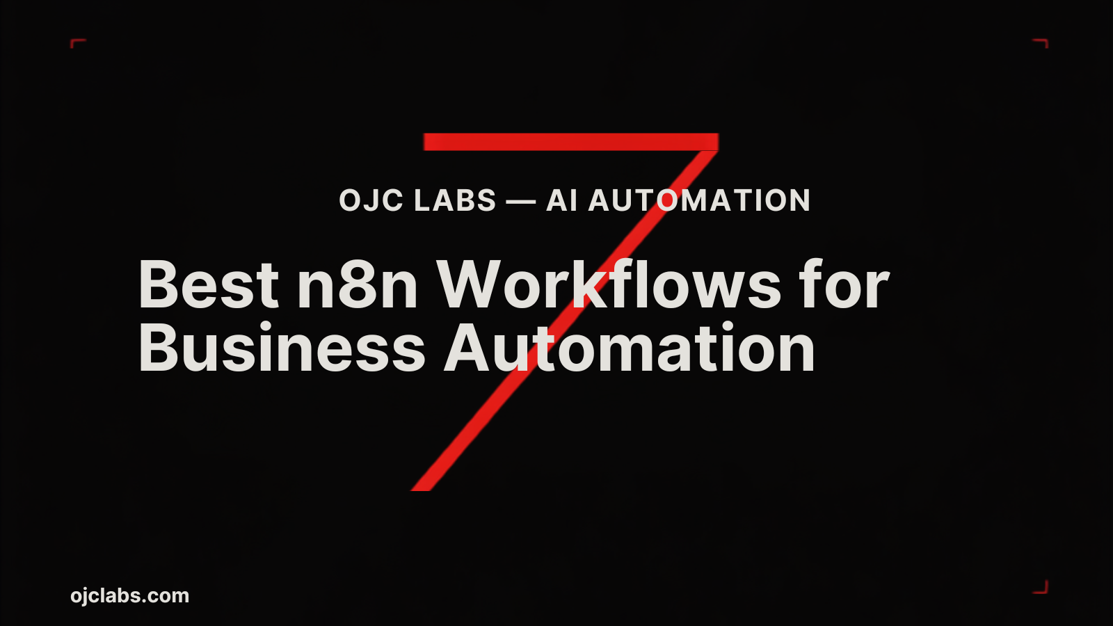 Best n8n Workflows for Business Automation — OJC Labs blog header