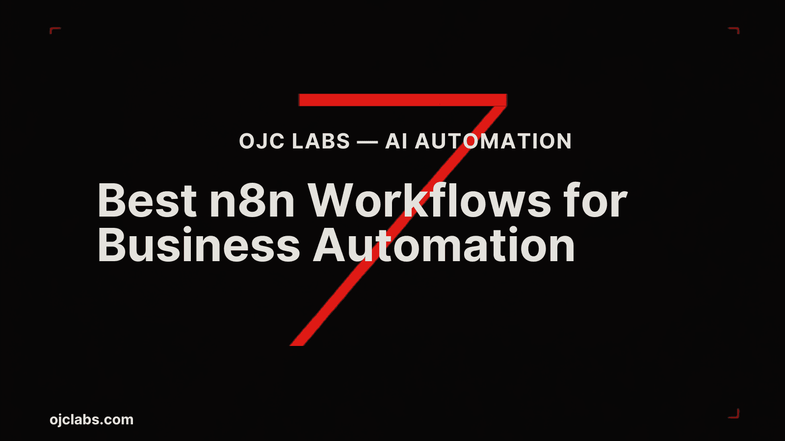 Best n8n Workflows for Business Automation — OJC Labs blog header